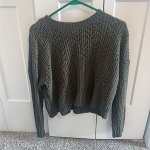 American Eagle Outfitters Forest Green Knit Sweater